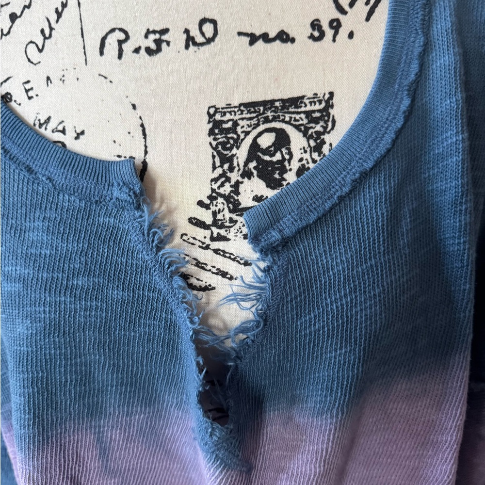 FREE PEOPLE WE THE FREE AFTER MIDNIGHT RAGGED TOP MEDIUM - Picture 6 of 7